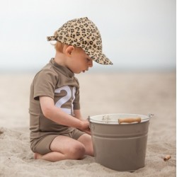 Tricou de inot pentru copii, cu filtru UV - Petit Crabe - Ash Mud 0/12 luni