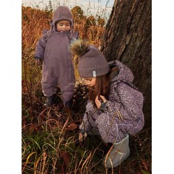 Burlwood Flint 48 - Caciula copii lana merinos tricotata captusita fleece - En Fant