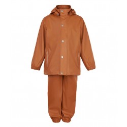 Set Leather Brown 104 jacheta+pantaloni ploaie - En Fant