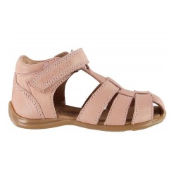 Plain Small Rose 20 - Sandale din piele cu inchidere velcro pentru copii - En Fant