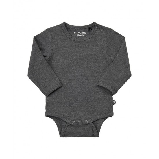 Dark Grey Melange 62 - Body fin din bambus - Minymo