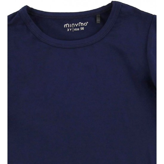Navy 158 - Tricou fin din vascoza de bambus - Minymo