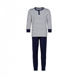 White&Blue 110 - Pijamale fine din bambus pentru baieti - Minymo White&Blue 110 - Pijamale fine din bambus pentru baieti - Minymo