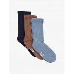 Set 3 sosete medii pentru copii - lana+bambus 31/34 - Arctic Sky - Minymo 