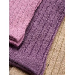 Set 3 sosete medii pentru copii - lana+bambus 19/22 - Frosted Orchid - Minymo 