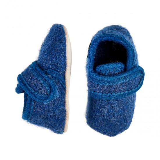 Blue Melange 23/24 - Botosei din lana merinos tumbled/boiled - Celavi
