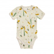  Elm Green 70 - Body cu maneci scurte, din amestec bambus si lana merinos 