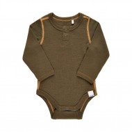 Military Olive 80 - Body din lana merinos  