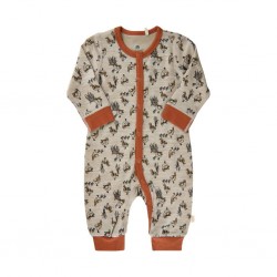 Orange Ducks 100 - Salopeta din lana merinos si bambus - CeLaVi