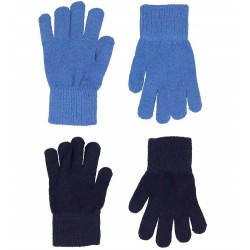Cobalt/Black 3/6 ani - Set 2 manusi tricotate cu lana merinos - CeLaVi  Cobalt/Black 3/6 ani - Set 2 manusi tricotate cu lana merinos - CeLaVi