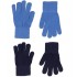 Cobalt/Black 3/6 ani - Set 2 manusi tricotate cu lana merinos - CeLaVi 