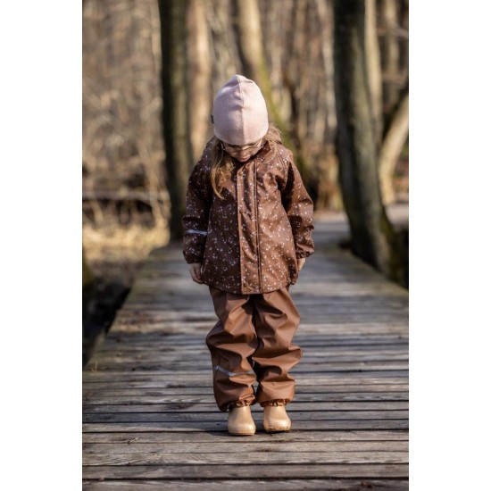 Aztec Flowers 80 - Set jacheta+pantaloni impermeabil cu fleece, pentru vreme rece, ploaie si vant - CeLaVi