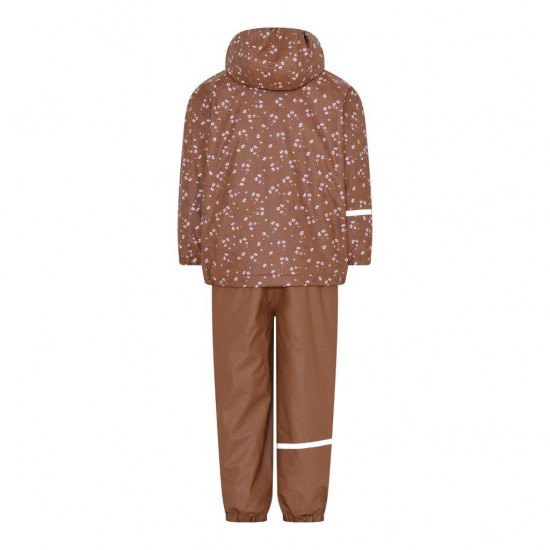 Aztec Flowers 80 - Set jacheta+pantaloni impermeabil cu fleece, pentru vreme rece, ploaie si vant - CeLaVi