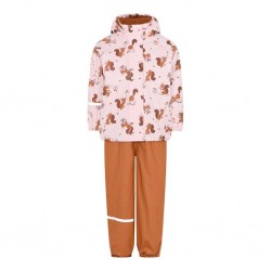 Squirrels 100 - Set jacheta+pantaloni impermeabil cu fleece, pentru vreme rece, ploaie si vant - CeLaVi Squirrels 100 - Set jacheta+pantaloni impermeabil cu fleece, pentru vreme rece, ploaie si vant - CeLaVi