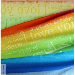 Rainbow Love 4 - Wrap tesut  din bumbac organic  Rainbow Love 4 - Wrap tesut  din bumbac organic
