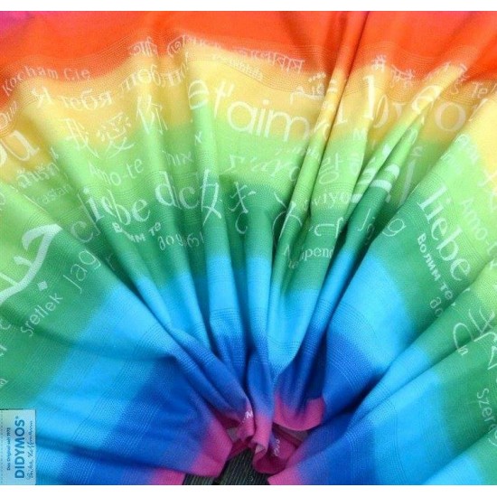 Rainbow Love 4 - Wrap tesut  din bumbac organic 