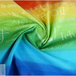 Rainbow Love 4 - Wrap tesut  din bumbac organic  Rainbow Love 4 - Wrap tesut  din bumbac organic