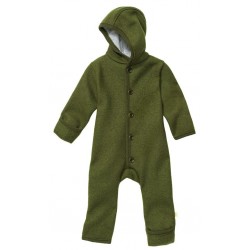 Olive 74/80 - Overall din lana merinos organica - tumble/boiled wool - Disana 