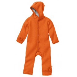 Orange 86/92 - Overall din lana merinos organica - tumble/boiled wool - Disana  Orange 86/92 - Overall din lana merinos organica - tumble/boiled wool - Disana
