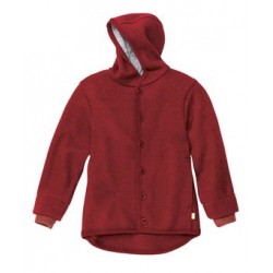 Bordeaux 62/68 - Jacheta din lana merinos organica - tumble/boiled wool - Disana 