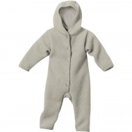 Grey 62/68 - Overall din lana merinos organica - tumble/boiled wool - Disana  Grey 62/68 - Overall din lana merinos organica - tumble/boiled wool - Disana