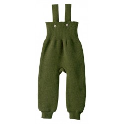 Olive 74/80 - Pantaloni din lana merinos impletita - Disana 