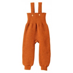 Orange 86/92 - Pantaloni din lana merinos impletita - Disana 
