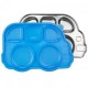 Tavita compartimentata cu capac - Din Din Smart Bus Platter - Innobaby - Blue Tavita compartimentata cu capac - Din Din Smart Bus Platter - Innobaby - Blue