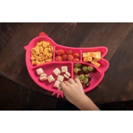 Tavita compartimentata din silicon, cu ventuza - Innobaby - Chicken Pink Tavita compartimentata din silicon, cu ventuza - Innobaby - Chicken Pink