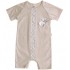 Sand 74/80 - Playsuit din bumbac organic GOTS cu broderie - Iobio 