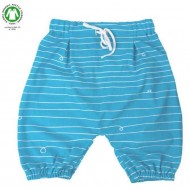 Sevilla Blue-White Wave 62/68 - Pantaloni Salvari 3/4 din bumbac organic - Iobio  Sevilla Blue-White Wave 62/68 - Pantaloni Salvari 3/4 din bumbac organic - Iobio