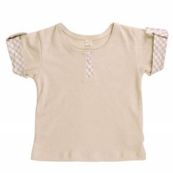 Alex Sand 110/116 - Tricou din bumbac organic interlock fin GOTS 