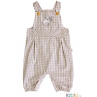 Farmer Karo Sand Blue 74/80 - Salopeta din bumbac organic - Iobio