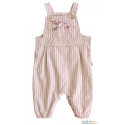 Farmer Karo Sand Rose 74/80 - Salopeta din bumbac organic - Iobio 