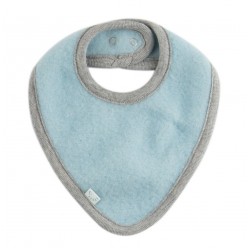 Bandana groasa din lana merinos organica fleece reglabila cu capse - Iobio - Celestial Blue