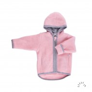 Milo Cotton Candy 74/80 - Jacheta din lana merinos organica fleece cu fermoar si buzunare - Iobio  Milo Cotton Candy 74/80 - Jacheta din lana merinos organica fleece cu fermoar si buzunare - Iobio
