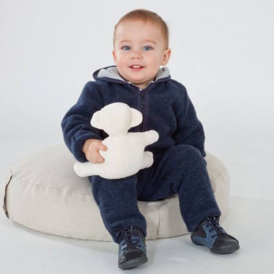 Cassis - Overall babywearing din lana merinos organica - wool fleece - Iobio 