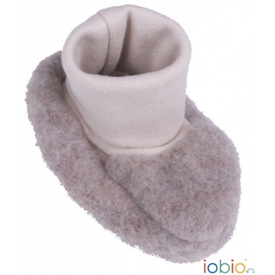 Botosei din lana merinos organica fleece - Iobio - Caffe Latte Botosei din lana merinos organica fleece - Iobio - Caffe Latte