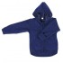 Sapphire Blue 74/80 - Jacheta din lana merinos organica - tumble/boiled wool - Iobio 
