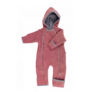 Vintage Red 62/68 - Overall babywearing din lana merinos organica - wool fleece - Iobio  Vintage Red 62/68 - Overall babywearing din lana merinos organica - wool fleece - Iobio