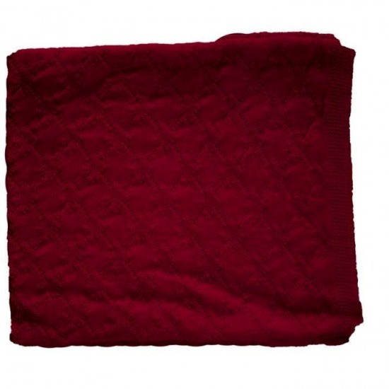 Cassis - Paturica din lana merinos organica impletita - 90x90 cm - Iobio 