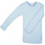 Bluza fina din lana merinos si matase - Iobio - Albastru Senin 86//92 Bluza fina din lana merinos si matase - Iobio - Albastru Senin 86//92