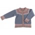 LILY - Grey-Blue 86/92 - Cardigan din lana merinos impletita - Iobio 