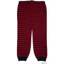 Berry/Dark Blue 62/68 - Pantaloni leggings din lana merinos impletita - Iobio 