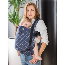 Marsupiu Isara Toddler Full Wrap Conversion Diamonda Blue Ink  Marsupiu Isara Toddler Full Wrap Conversion Diamonda Blue Ink