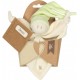 Jucarie zornaitoare textila din bumbac organic Keptin Jr - Little Zmooz Lime