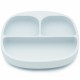 Set de masa silicon Ice - farfurie compartimentata cu ventuza si lingurita 