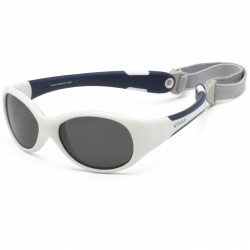 Flex 3/6 ani - White Navy - Ochelari de soare pentru copii -  Koolsun Flex 3/6 ani - White Navy - Ochelari de soare pentru copii -  Koolsun