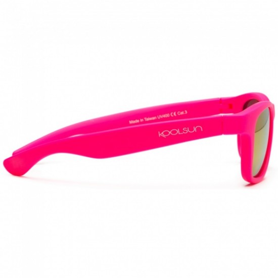 Wave 1/5 ani - Neon Pink - Ochelari de soare pentru copii -  Koolsun