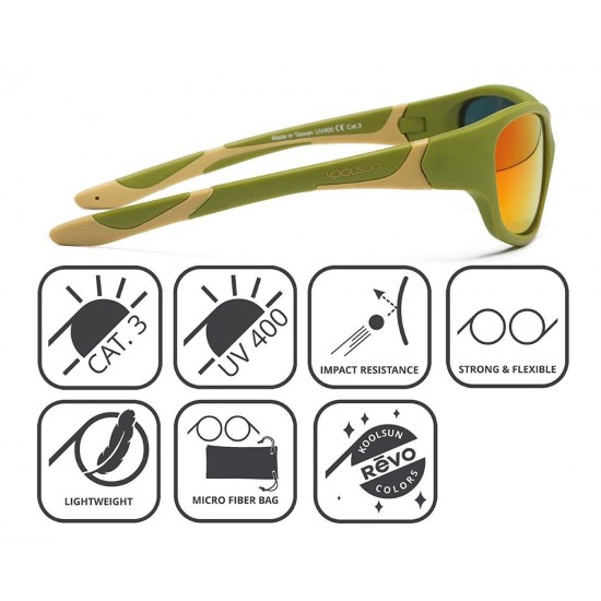 Sport 3/8 ani - White Hot Pink - Ochelari de soare pentru copii -  Koolsun
